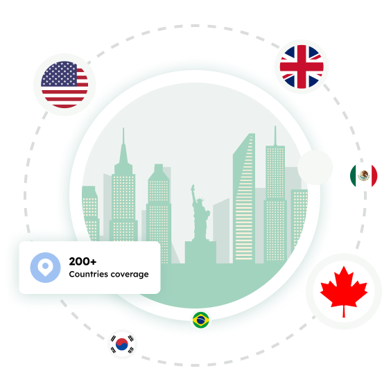 residential proxies 200+ countries coverage